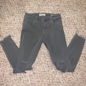 Grey Distressed Skinny Jeans